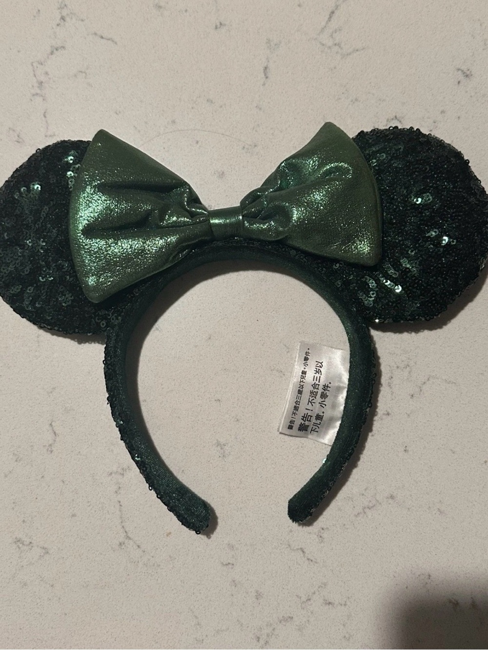 Ears Edition Minnie Mouse Emerald Green Sequins Disney Parks Headband